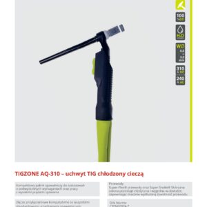 Mocny uchwyt spawalniczy AQ 310 TIG ZONE